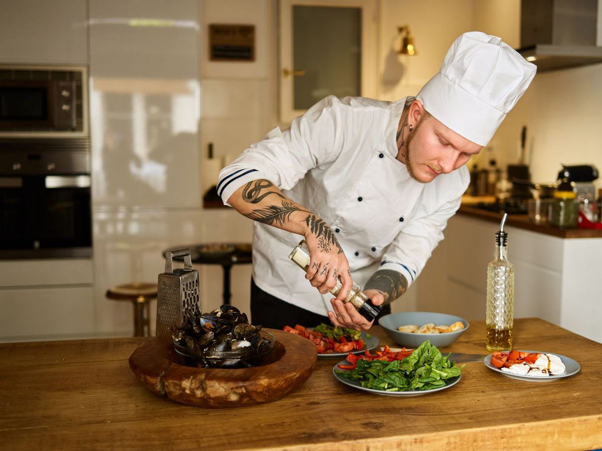 Beautiful plant-forward plated meal prepared for a special dietary requirement